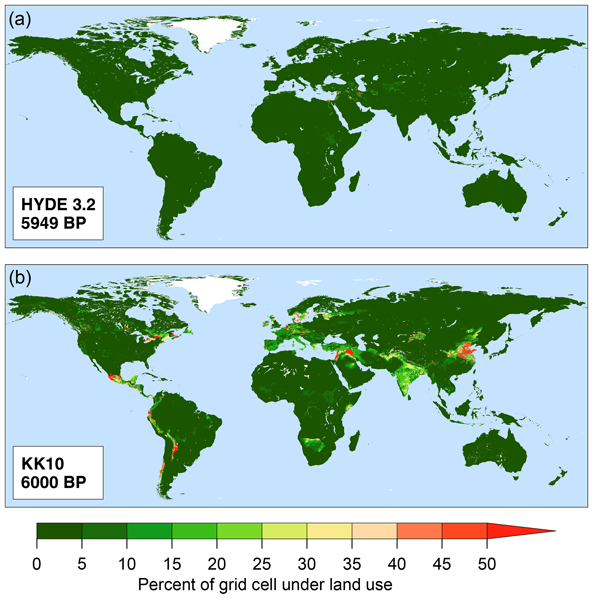 GMD - Relations - Development and testing scenarios for implementing land  use and land cover changes during the Holocene in Earth system model  experiments